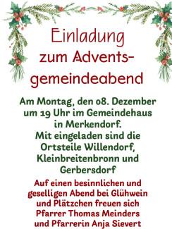Adventsgemeindeabend MKD